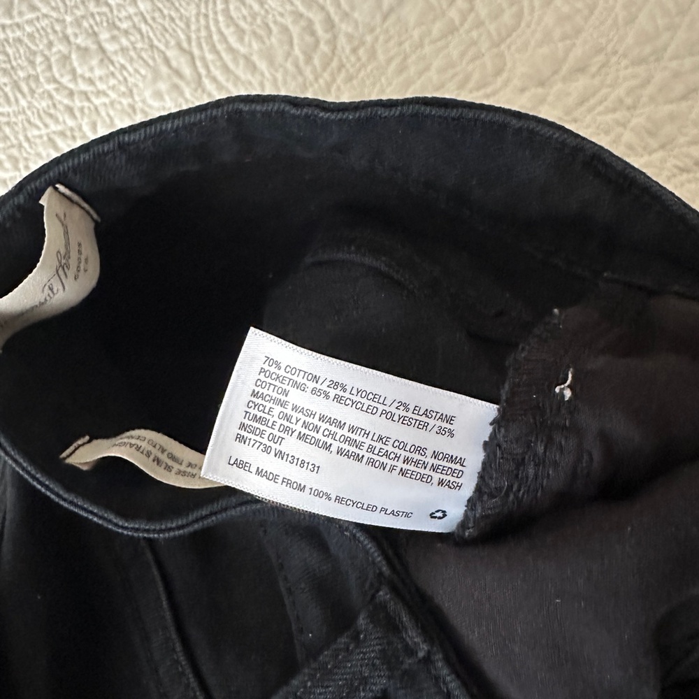 Universal Thread High Rise Slim Straight Black Denim Jeans Size 00 - Picture 7 of 9